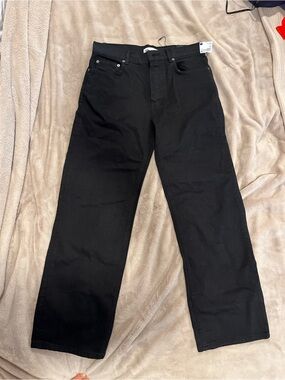 Zara Black Women's Straight-Leg Jeans